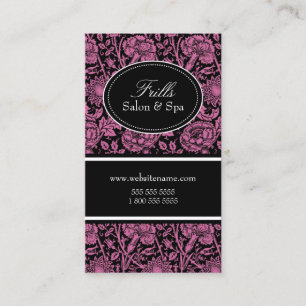 Elegant Floral Pattern Salon Pink Appointment Card