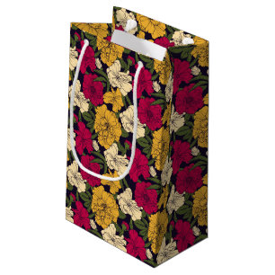 Elegant floral pattern small gift bag