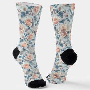 Elegant floral pattern. socks