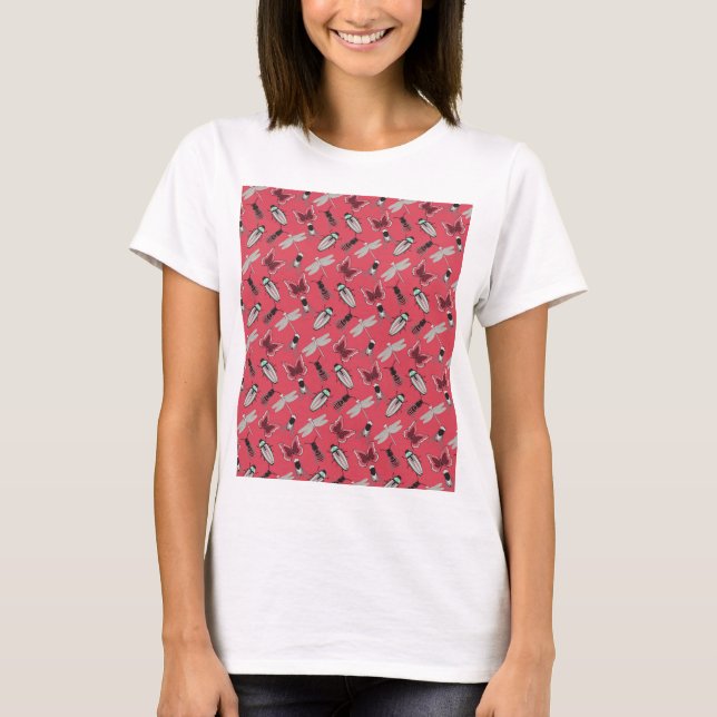 Elegant Floral Pattern T-Shirt (Front)
