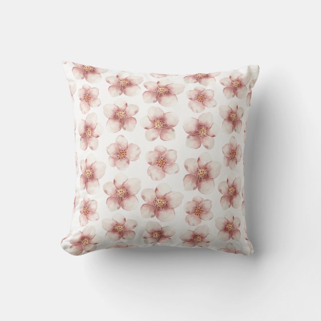 Elegant floral pattern throw pillows (Front)