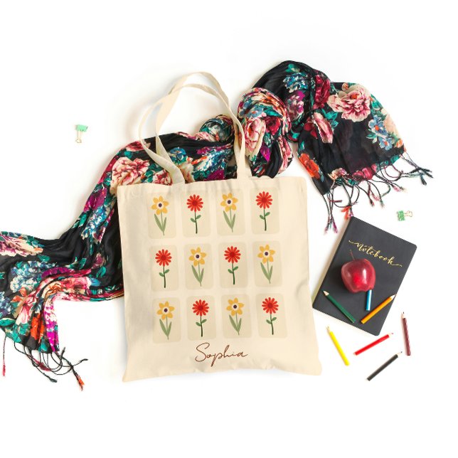 Elegant Floral Pattern  Tote Bag (Creator Uploaded)