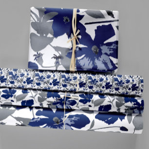 Elegant Floral Pattern Trio Decoupage Gift Wrapping Paper Sheet