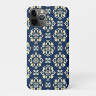 Elegant Floral Pattern with Golden Accents iPhone 11 Pro Case