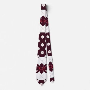 Elegant Floral Pattern with Lotus and Blossom Tie