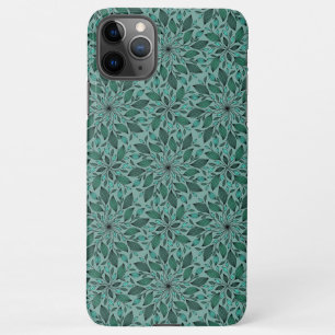 Elegant Floral Pattern with Red and Blue Leaves iP iPhone 11Pro Max Case