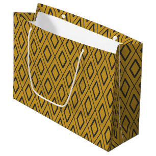 Elegant Floral Pattern with Red and Blue Leaves La Large Gift Bag