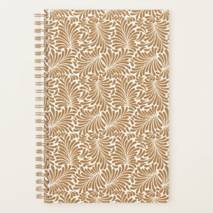 Elegant Floral Pattern with Red and Blue Leaves Pl Planner