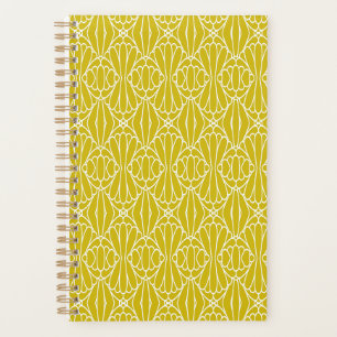Elegant Floral Pattern with Red and Blue Leaves Pl Planner