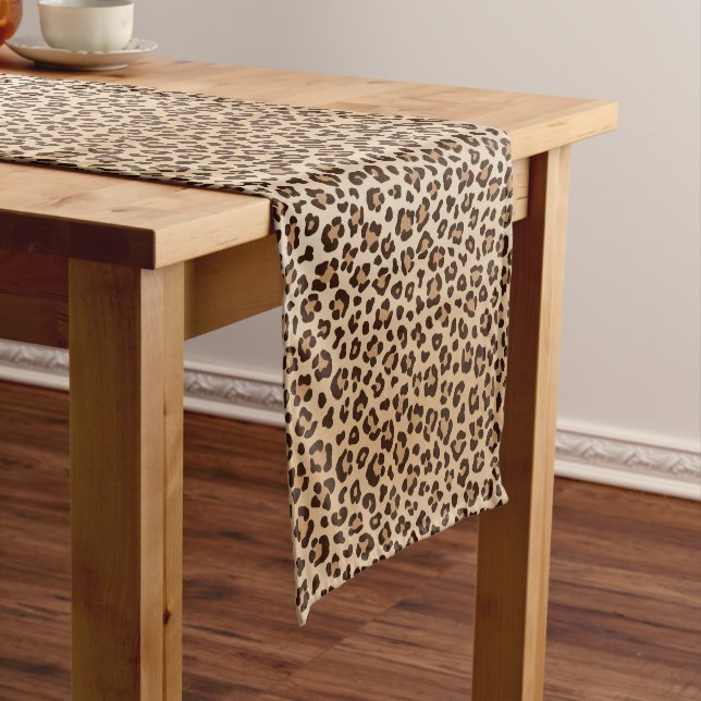 Elegant Floral Pattern with Red and Blue Leaves Sh Short Table Runner (In Situ)