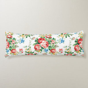 Elegant Floral Pattern with Rose Design Element Body Cushion