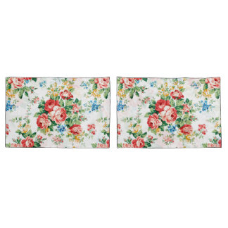 Elegant Floral Pattern with Rose Design Element Pillowcase