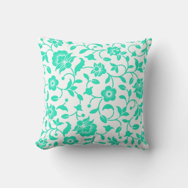  Elegant Floral Patterned Pillow (Front)