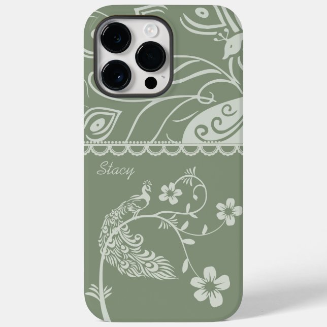 Elegant Floral Peacock Case-Mate iPhone Case (Back)