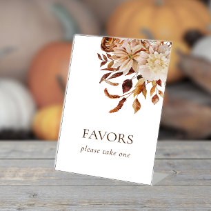 Elegant Floral Pedestal Sign