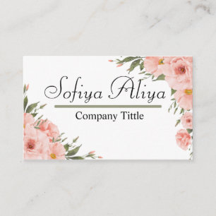 Elegant Floral Personalised Business Card Design