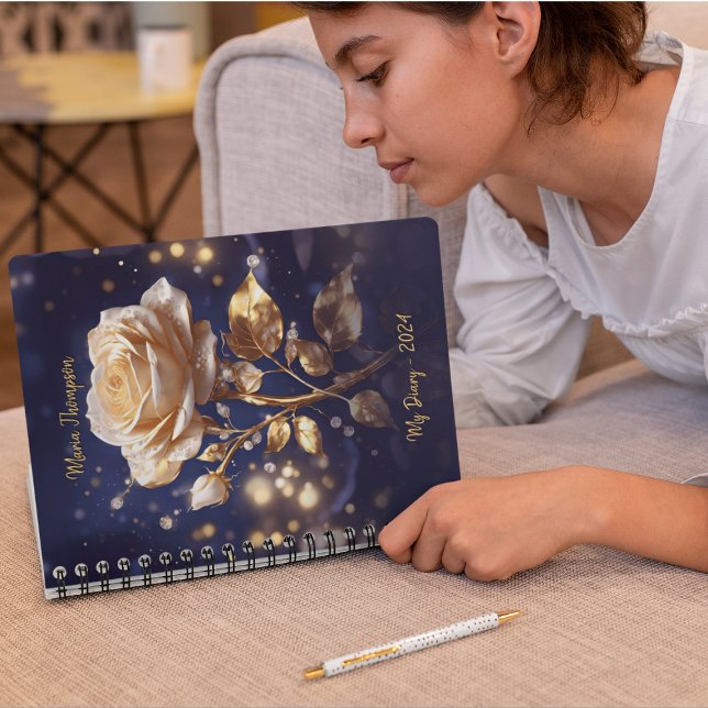 Elegant Floral Personalised Name Notebook (Creator Uploaded)