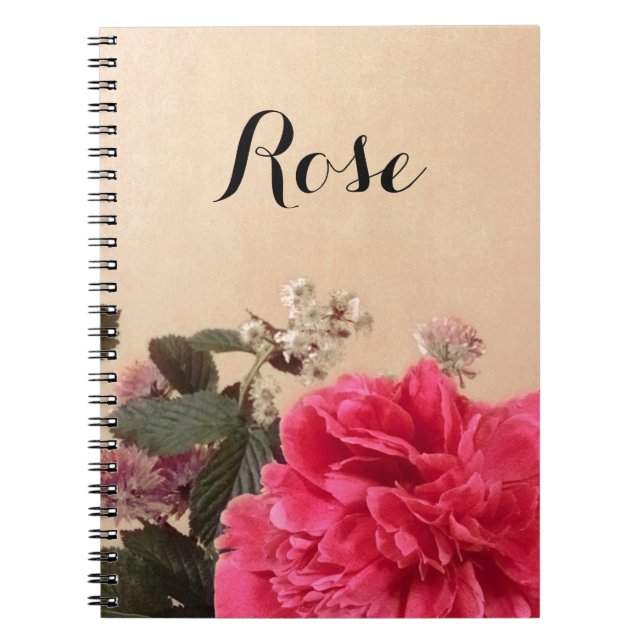 Elegant Floral Personalised Notebook (Front)