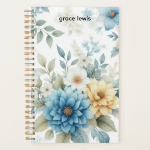 Elegant Floral Personalised Office Planner