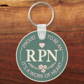 Elegant Floral Personalised RPN Key Ring