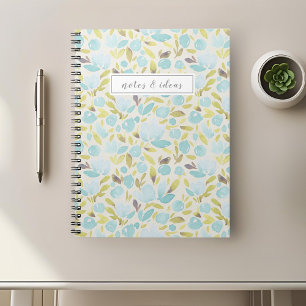 Elegant Floral Personalised Spiral Notebook