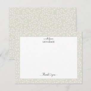 Elegant Floral Personalised Thank You Card
