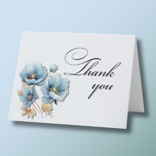 Elegant Floral Photo Any Year Birthday Thank You Card