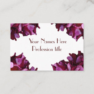 Elegant Floral Photo Professional Business Card