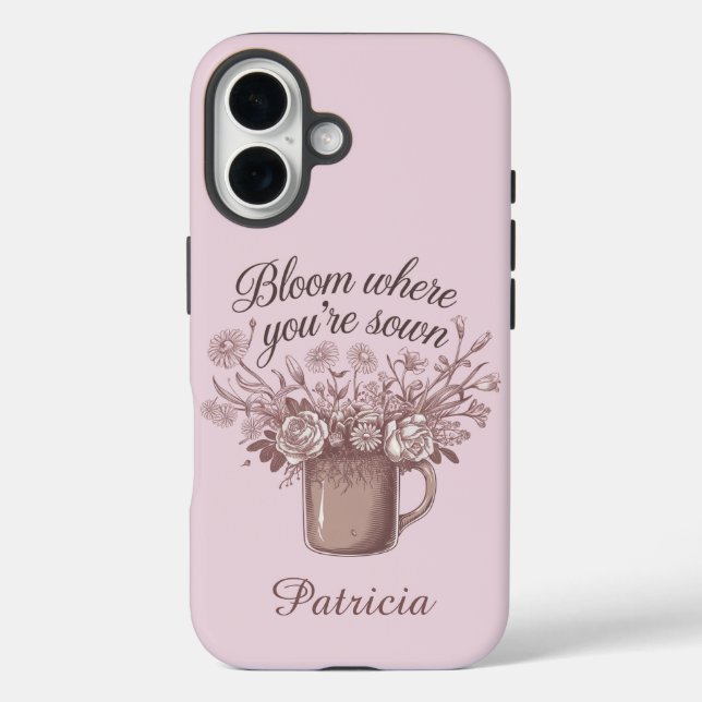 Elegant Floral Pink  Case-Mate iPhone Case (Back)