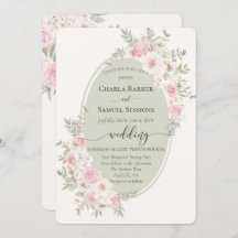 Elegant Floral Pink Watercolor Roses & Peonies