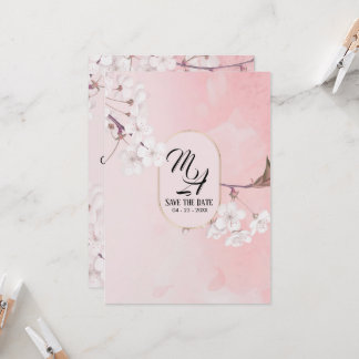 Elegant Floral Pink Wedding Invitation