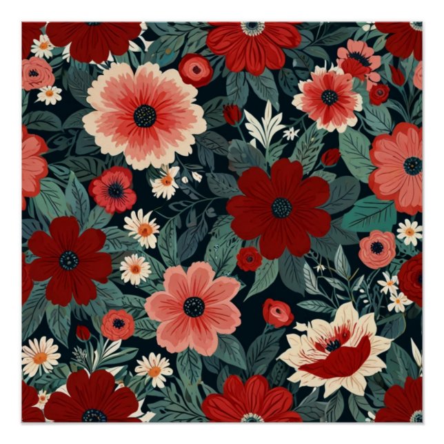 Elegant Floral Poster (Front)