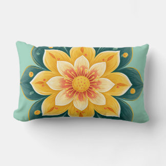 Elegant Floral Print Decorative Pillow
