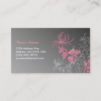 Elegant Floral Profile Card