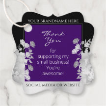 Elegant Floral Purple and Silver Effect Product