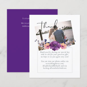 Elegant Floral Purple Orange Wedding