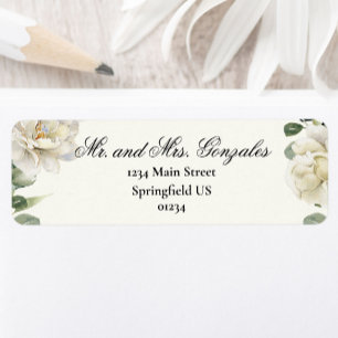 Elegant Floral Quinceanera Return Address Label