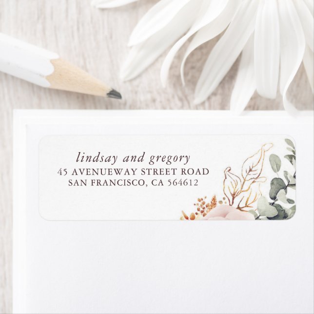 Elegant Floral Return Address Label (Insitu)