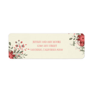 Elegant Floral Return Address Label