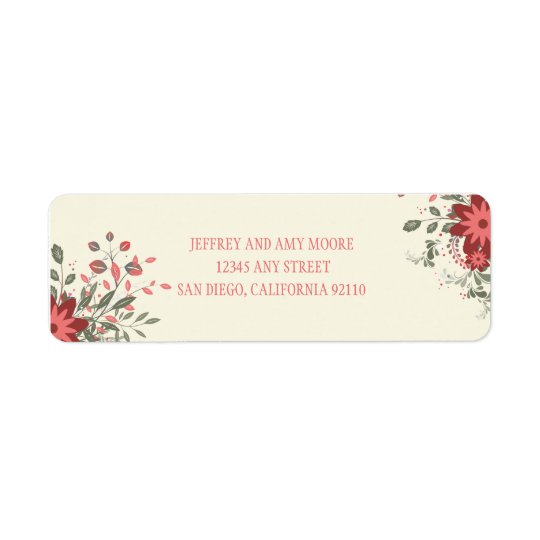 Elegant Floral Return Address Label