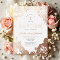 Elegant Floral Rose Gold Girl Baptism 
