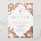Elegant Floral Rose Gold Girl Baptism 