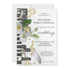 Elegant Floral Rose Music Themed Wedding