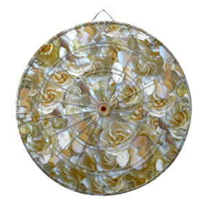 Elegant Floral Rose Petal Pattern Dartboard