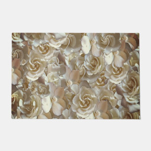 Elegant Floral Rose Petal Pattern  Doormat