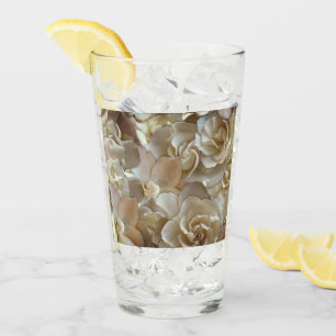 Elegant Floral Rose Petal Pattern  Glass