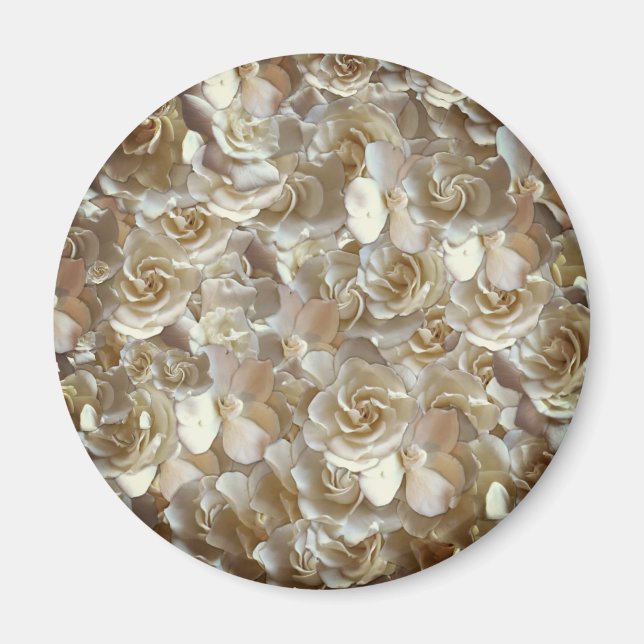 Elegant Floral Rose Petal Pattern  Magnet (Front)