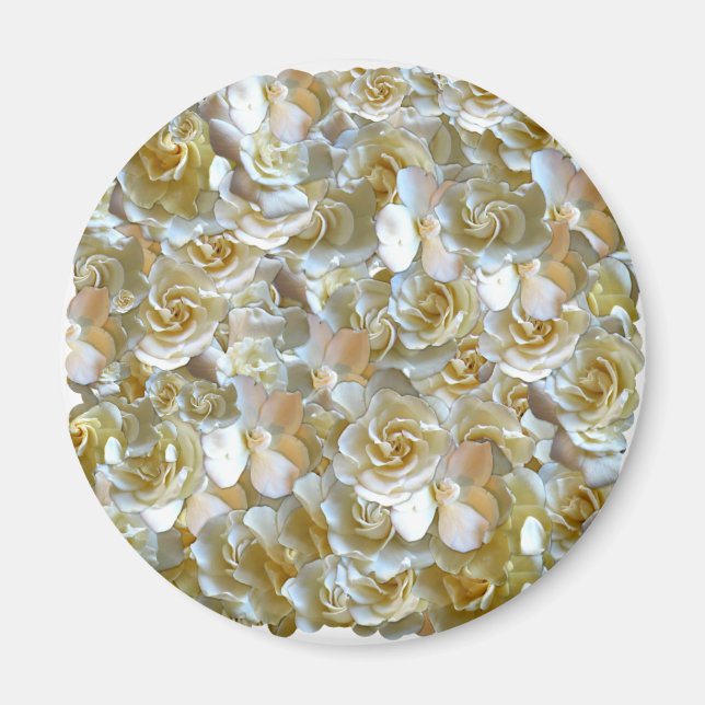 Elegant Floral Rose Petal Pattern  Magnet (Front)
