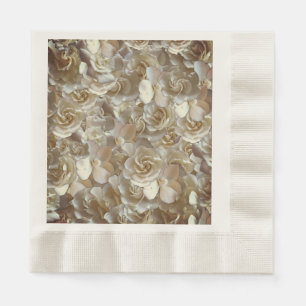 Elegant Floral Rose Petal Pattern  Napkin