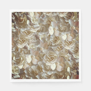 Elegant Floral Rose Petal Pattern Napkin